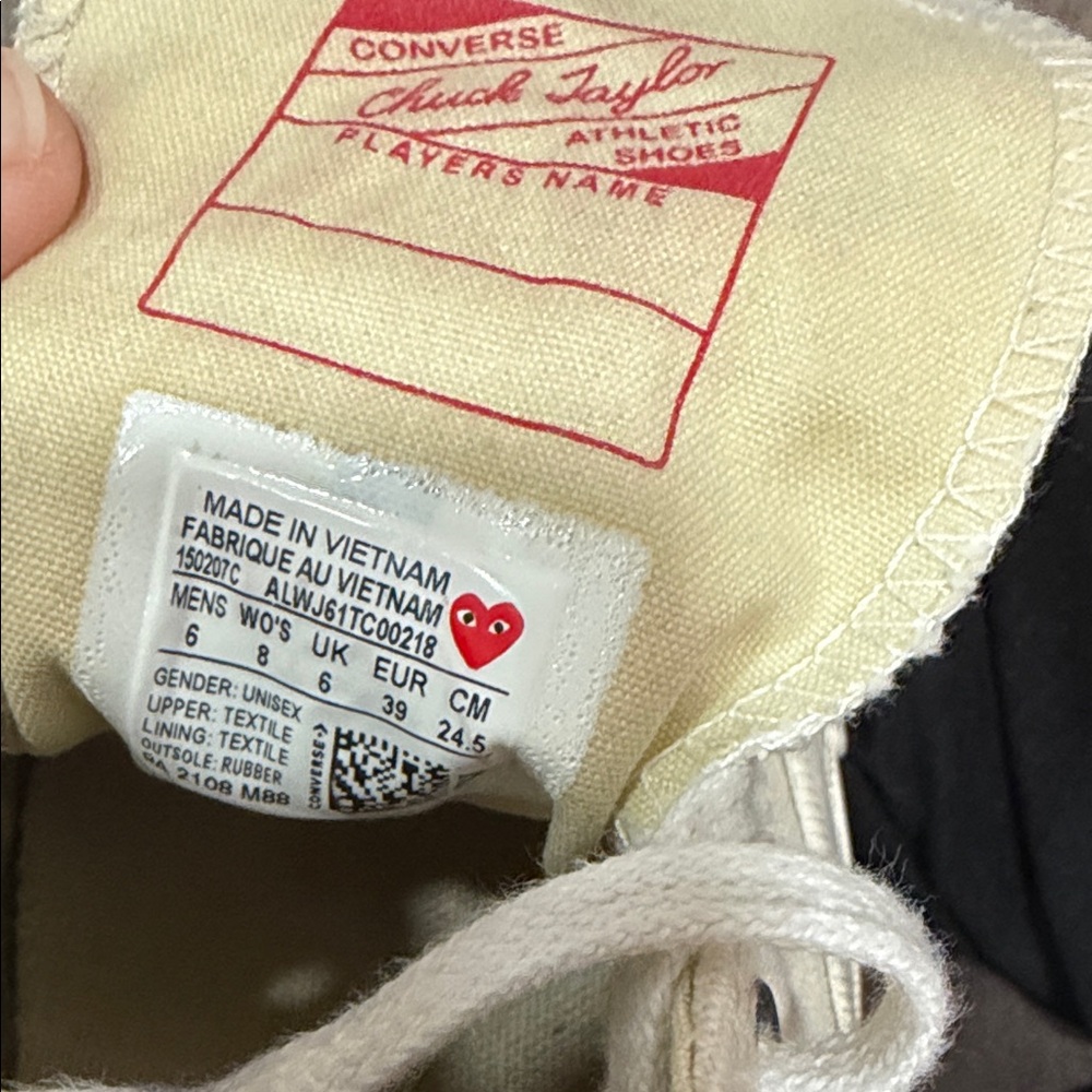 Converse x PLAY comme des garcons sneakers - Picture 3 of 4